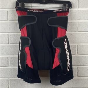 Oneal Men's Black & Red Padded Bicycle Shorts Size Small